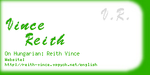 vince reith business card